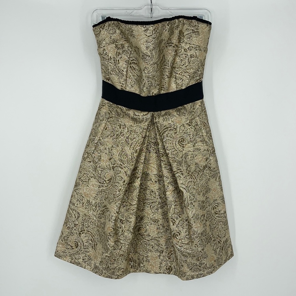 Dolce & Gabbana gold shimmer cocktail dress